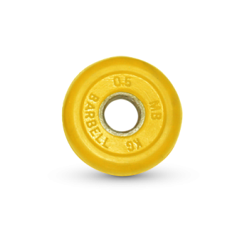 0.5 кг диск (блин) MB Barbell (желтый) 26 мм.